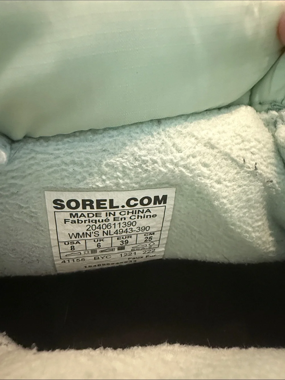 SOREL OUT 'N ABOUT ™ III PUFFY ZIP- MINT Women’s Sz. 8